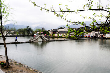 Naklejka premium Hongcun, a famous scenic spot in Anhui Province, China
