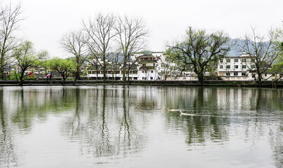 Fototapeta na wymiar Hongcun, a famous scenic spot in Anhui Province, China
