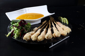 fried fish with lemon