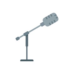 Stage director microphone icon flat isolated vector