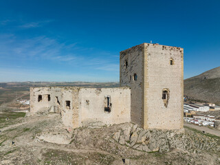 Fototapeta na wymiar Antiguo castillo almohade de la Estrella en el municipio de Teba provincia de Málaga
