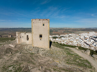 ruinas del castillo almohade de la Estrella en el municipio de Teba provincia de Málaga, España