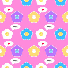 Seamless pattern with hand drawn Flowers. Background for textile, wrapping paper, fashions, illustrations.