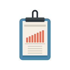 Product manager clipboard icon flat isolated vector