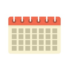 Product manager calendar icon flat isolated vector