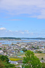 Fototapeta premium 北海道 東部 アイカップから望む厚岸市街 