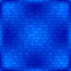 Abstract futuristic technology with binary code