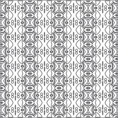  Vector ethnic pattern with symmetrical elements . Repeating geometric tiles from striped elements.Monochrome texture.Black and white pattern for wallpapers and backgrounds.