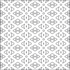  Vector ethnic pattern with symmetrical elements . Repeating geometric tiles from striped elements.Monochrome texture.Black and white pattern for wallpapers and backgrounds.