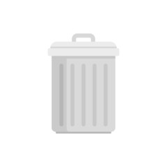 Garbage bin icon flat isolated vector