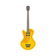 Obraz premium Music guitar icon flat isolated vector