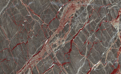 Red and white Patterned natural of dark grey marble texture background for product design