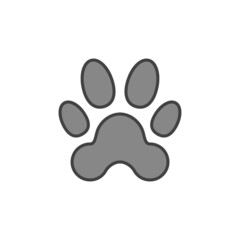 Animal Pet Paw Print vector concept modern colored icon