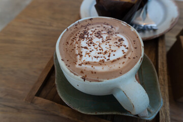 cup of cappuccino with foam