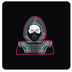 Esport Logo, Armored Assasin gamer vector