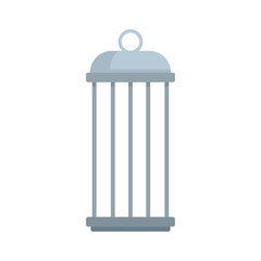 Metal bird feeders icon flat isolated vector