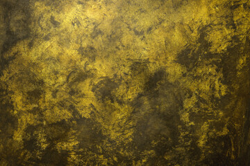 Yellow weathered wall textured background with golden tones. Aged wall.