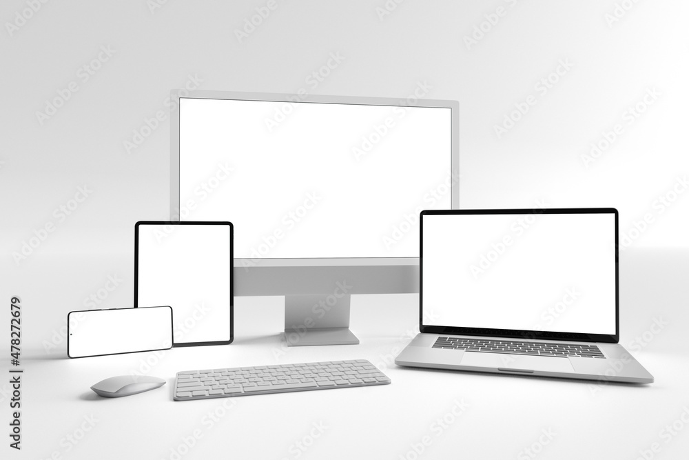 Canvas Prints Screen device mock up - 3d rendering