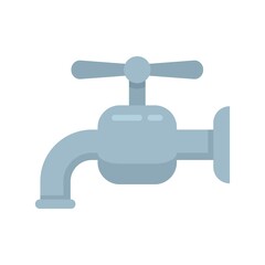 Water tap icon flat isolated vector