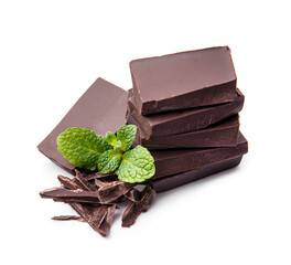 Dark chocolate with mint