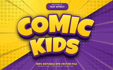 Comic Kids Text Effect Style