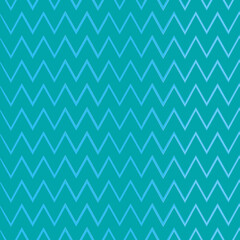 Blue zigzag seamless vector repeat pattern print background