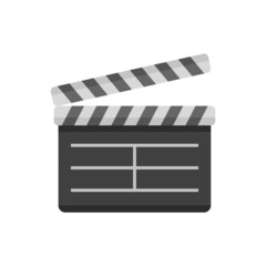 Clapper icon flat isolated vector