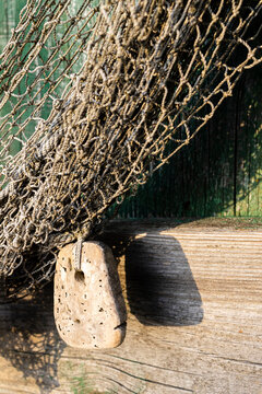 floating net dries in the field