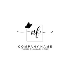 NF initial Luxury logo design collection