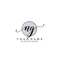 NG initial Luxury logo design collection