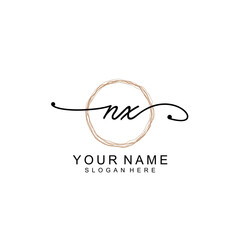 NX initial Signature logo template vector
