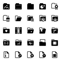 Glyph icons for file and folder.