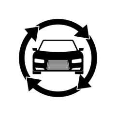 Fototapeta premium Car sharing icon isolated on white background