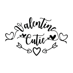 Valentines day typography. Romantic lettering hand-drawn style unique typography design element for greeting cards, T-shirts, mugs, decoration, prints, and posters design.