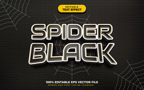 Black Spider Text Effect