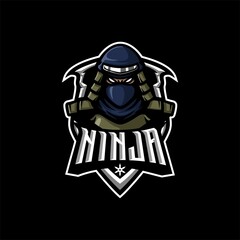 illustration vector graphic of Ninja mascot logo perfect for sport and e-sport team