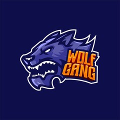 illustration vector graphic of Wolf mascot logo perfect for sport and e-sport team