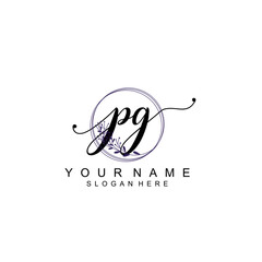 PG initial Luxury logo design collection
