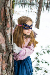 portrait of a girl in woods