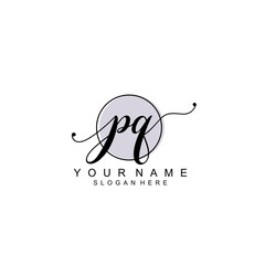 PQ initial Luxury logo design collection