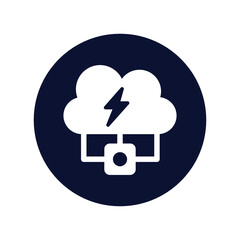 Cloud storage Vector icon which is suitable for commercial work and easily modify or edit it

