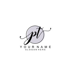 PT initial Luxury logo design collection