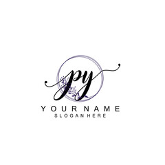 PY initial Luxury logo design collection