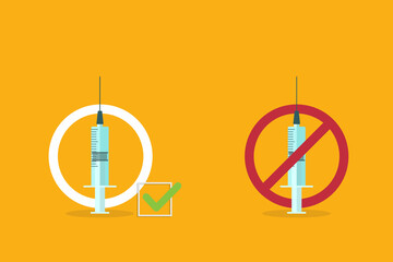 Vaccination or Anti-vaccination concept