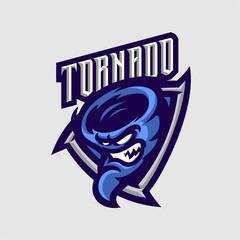 illustration vector graphic of Tornado mascot logo perfect for sport and e-sport team