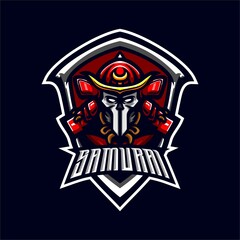 illustration vector graphic of Samurai mascot logo perfect for sport and e-sport team