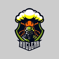 illustration vector graphic of Nuclear Weapon mascot logo perfect for sport and e-sport team
