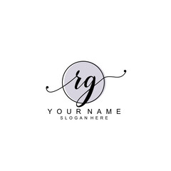 RG initial Luxury logo design collection