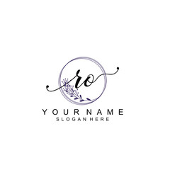 RO initial Luxury logo design collection