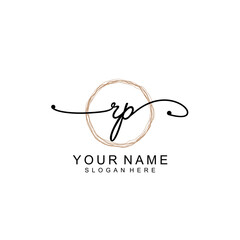 RP initial Signature logo template vector